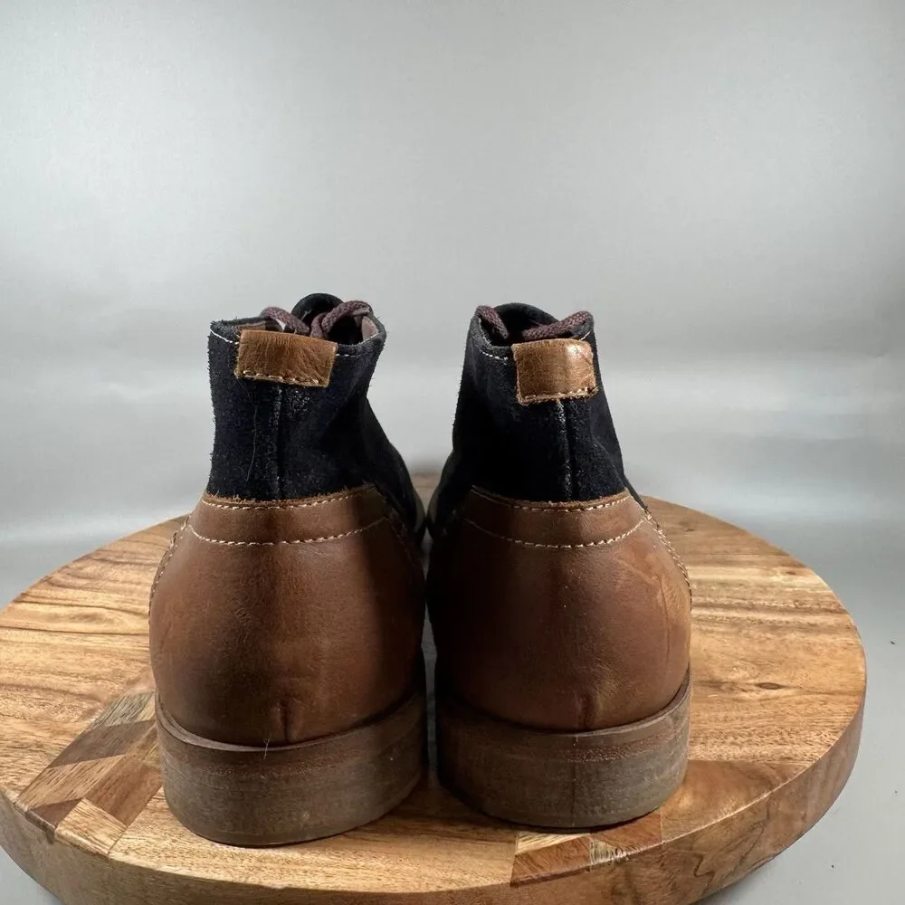 S Johnston & Murphy Leather Chukka Men’s 12 Blue‎ Lace Up Casual Business Italy